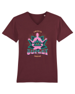 Yoga- Liniște în suflet, respira Tricou mânecă scurtă guler V Bărbat Presenter