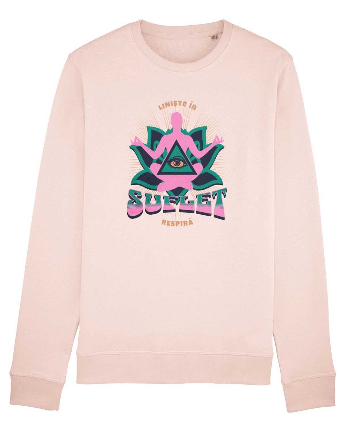 Bluză mânecă lungă Unisex Rise Candy Pink