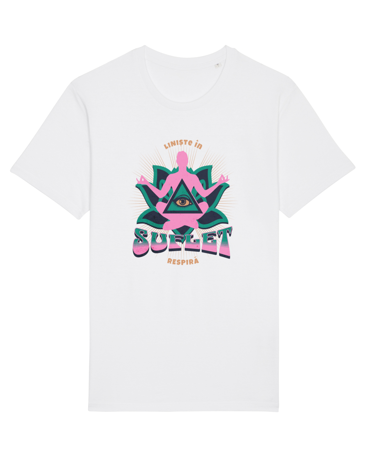 Tricou mânecă scurtă Unisex Rocker White