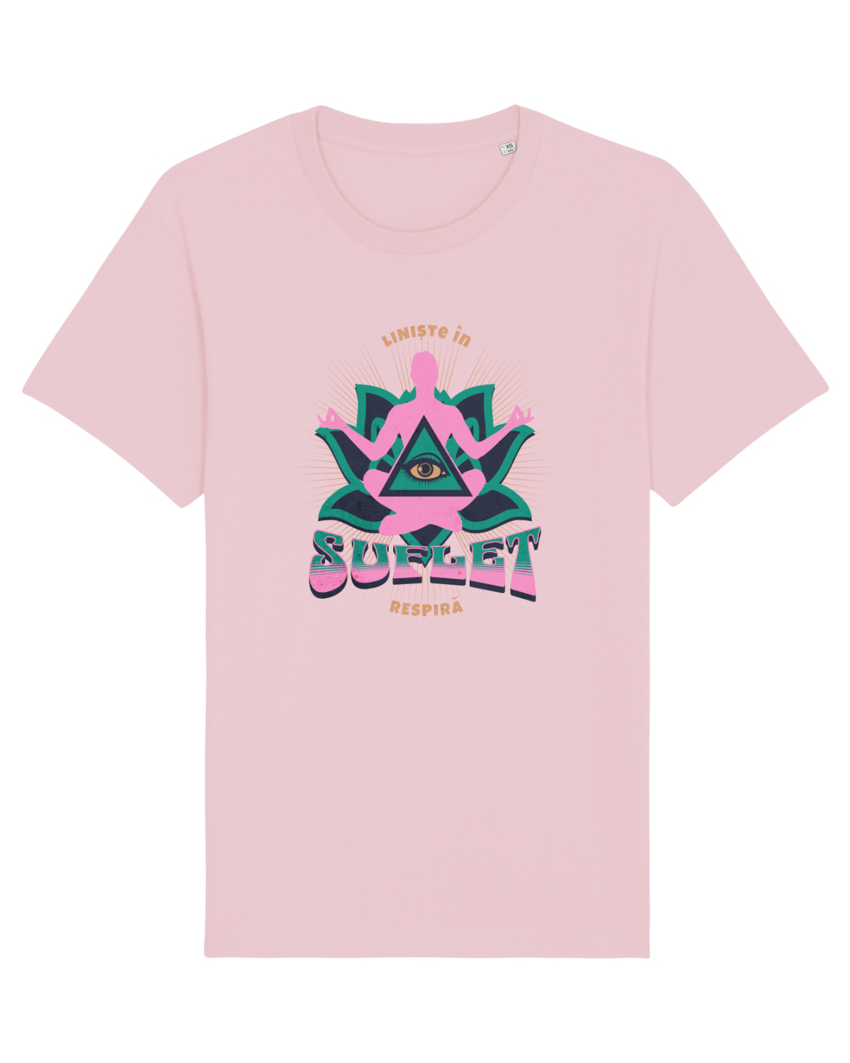 Tricou mânecă scurtă Unisex Rocker Cotton Pink