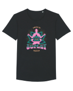 Yoga- Liniște în suflet, respira Tricou mânecă scurtă guler larg Bărbat Skater
