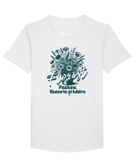 Florist Tricou mânecă scurtă guler larg Bărbat Skater