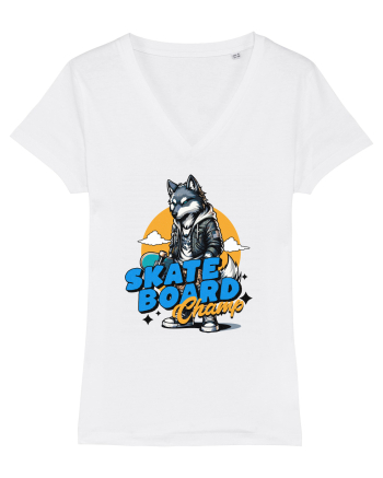 Skateboard champ White