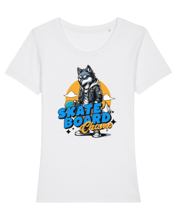 Skateboard champ White