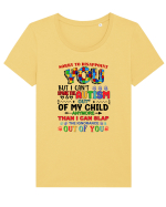 AUTISM Tricou mânecă scurtă guler larg fitted Damă Expresser