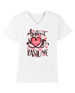 Asistent medical din pasiune  Tricou mânecă scurtă guler V Bărbat Presenter