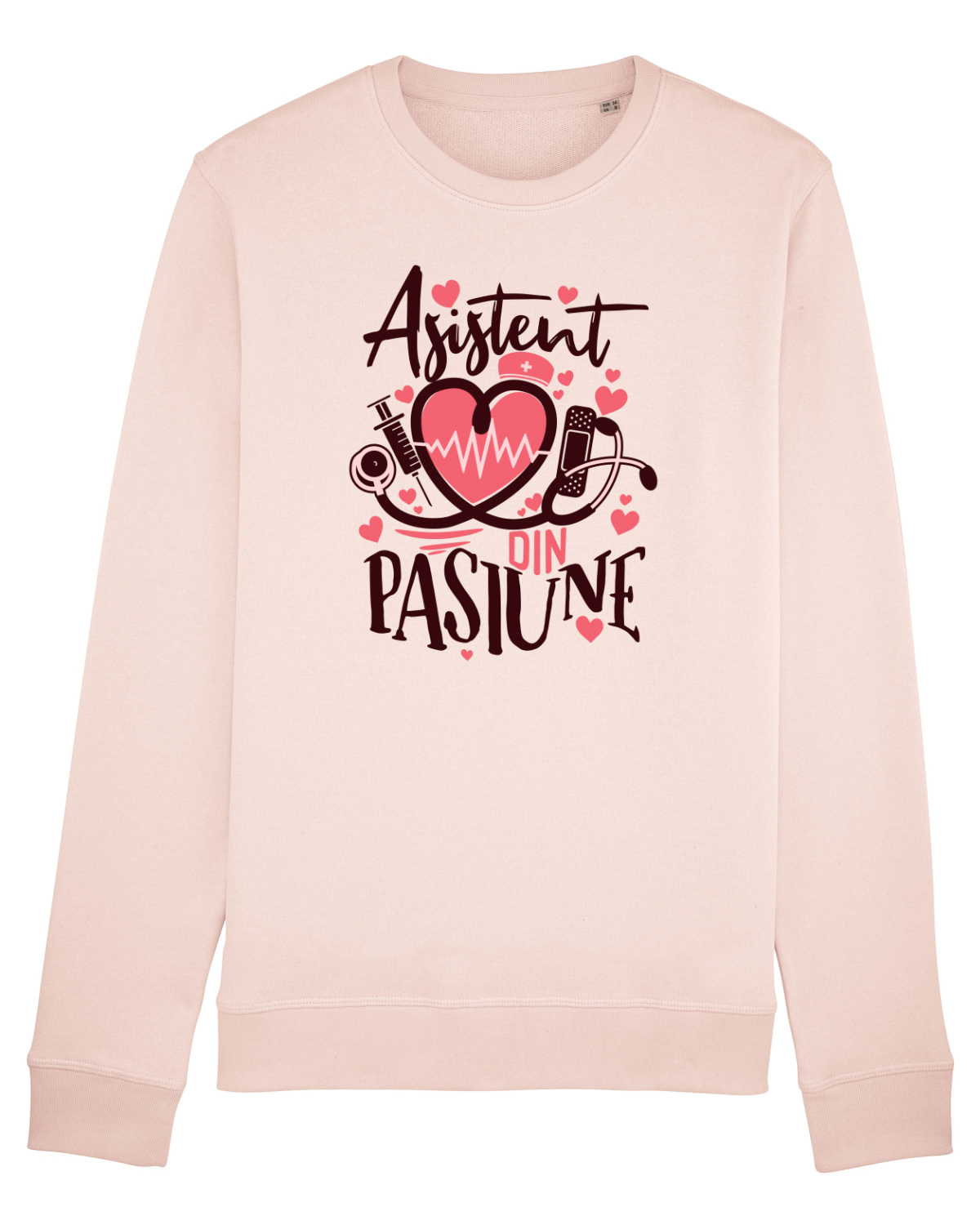 Bluză mânecă lungă Unisex Rise Candy Pink