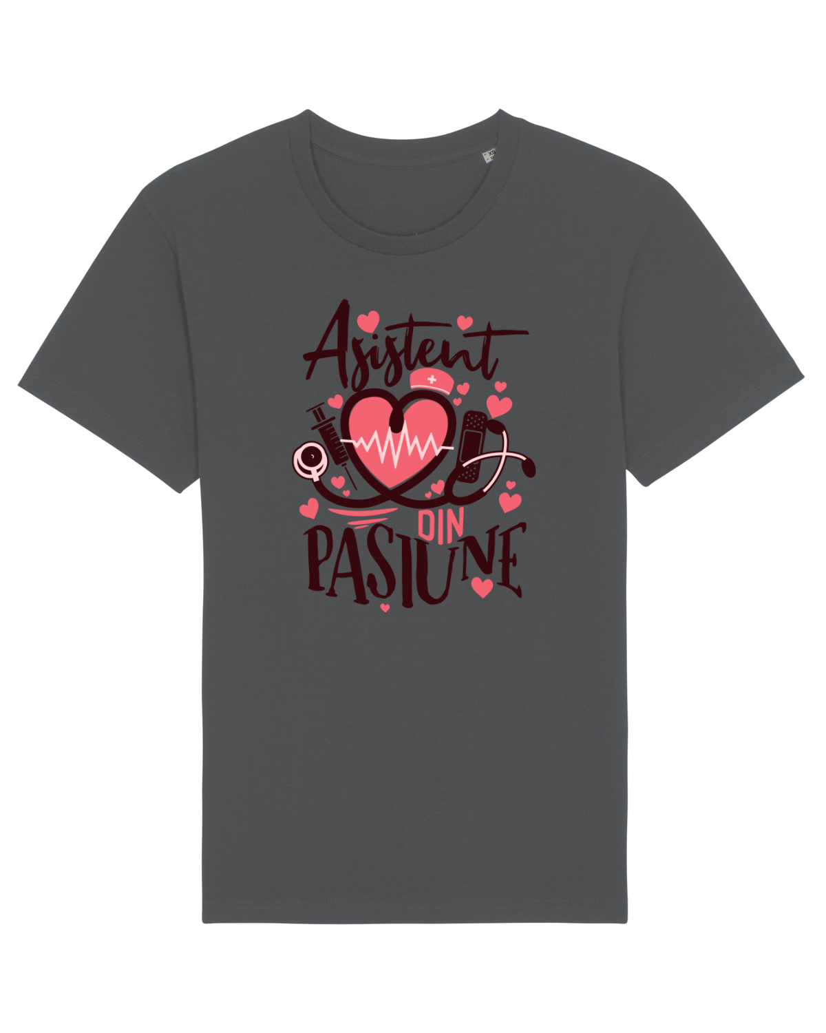 Tricou mânecă scurtă Unisex Rocker Anthracite