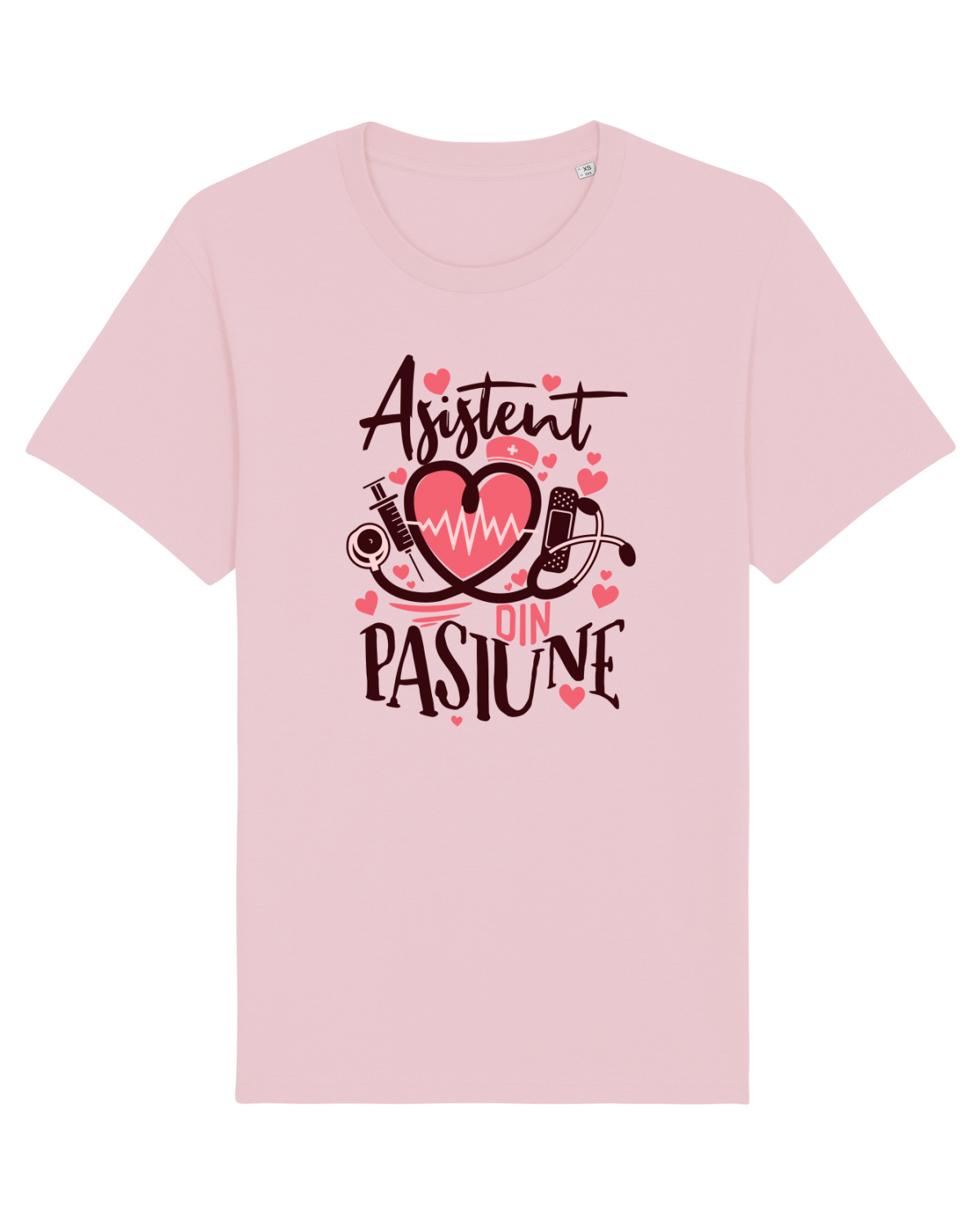 Tricou mânecă scurtă Unisex Rocker Cotton Pink