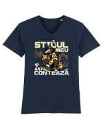 E stilul meu și asta contează în orice situație  Tricou mânecă scurtă guler V Bărbat Presenter
