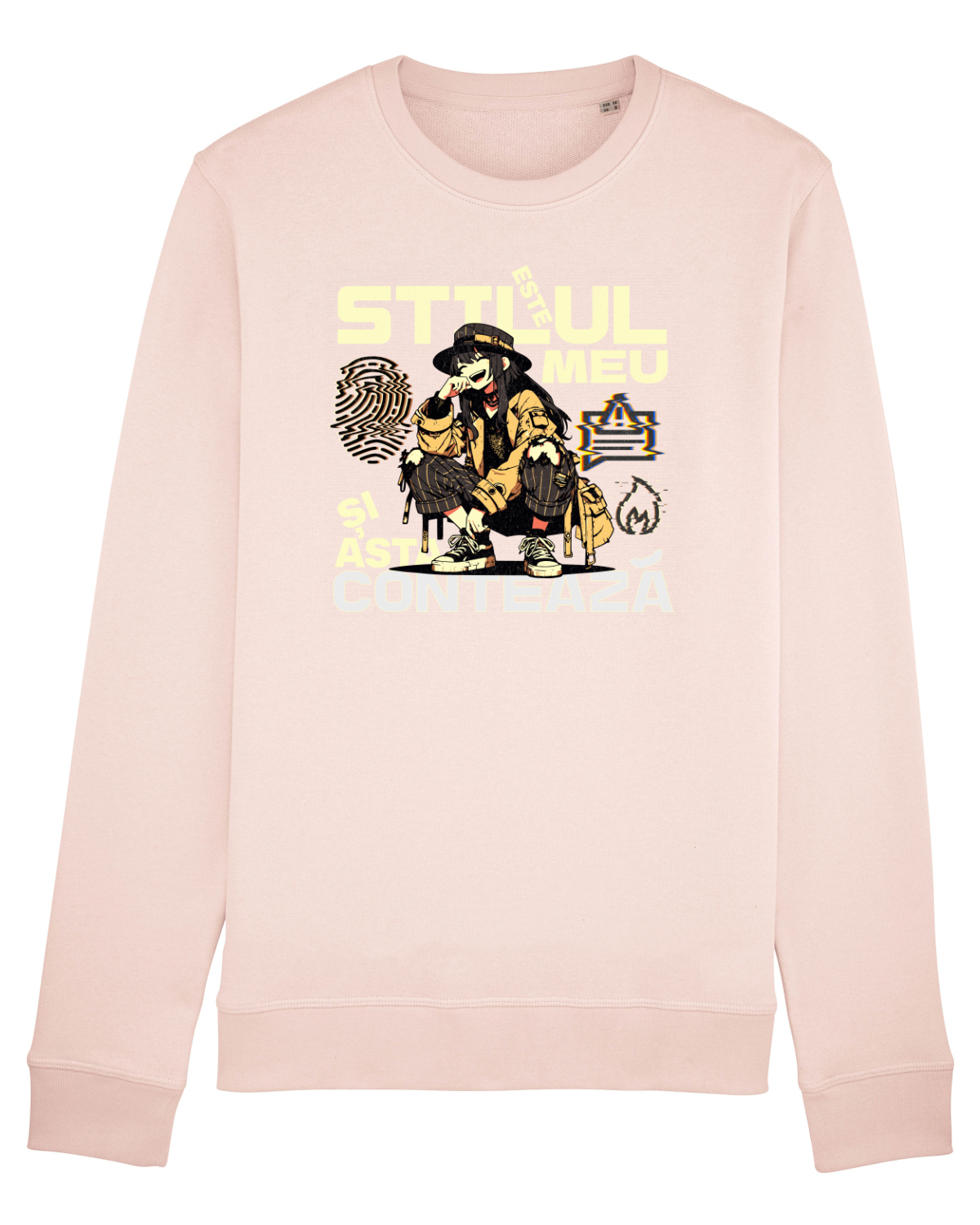 Bluză mânecă lungă Unisex Rise Candy Pink