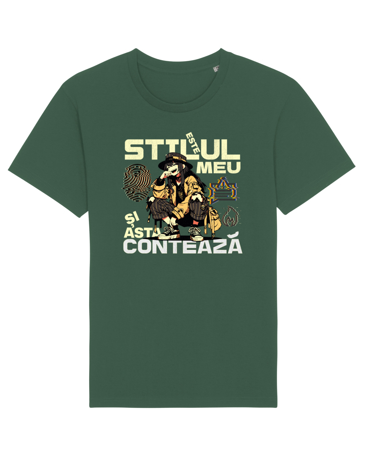 Tricou mânecă scurtă Unisex Rocker Bottle Green