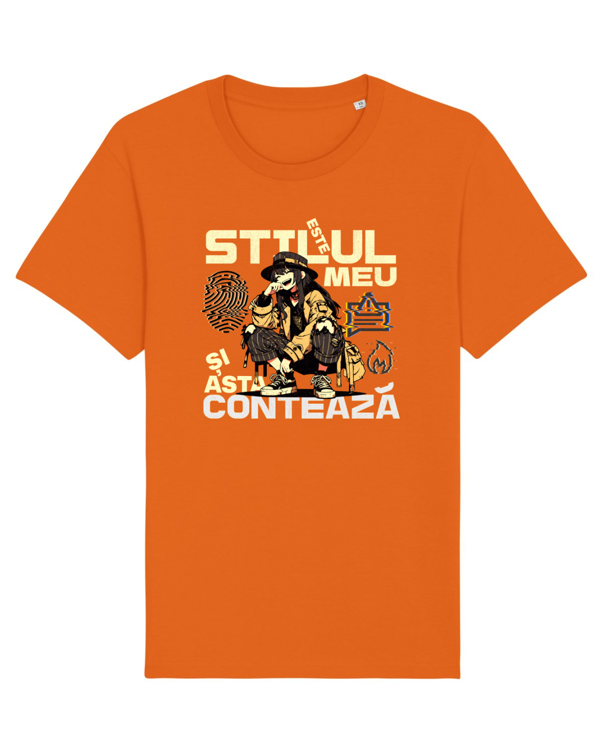 Tricou mânecă scurtă Unisex Rocker Bright Orange