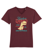 Fearless dino - unstoppable  Tricou mânecă scurtă guler V Bărbat Presenter