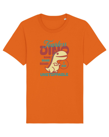 Fearless dino - unstoppable  Bright Orange