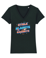 Stele Planete Rachete Tricou mânecă scurtă guler V Damă Evoker