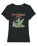 Umor - Pe vremea mea Tricou mânecă scurtă guler larg fitted Damă Expresser
