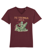 Umor - Pe vremea mea Tricou mânecă scurtă guler V Bărbat Presenter