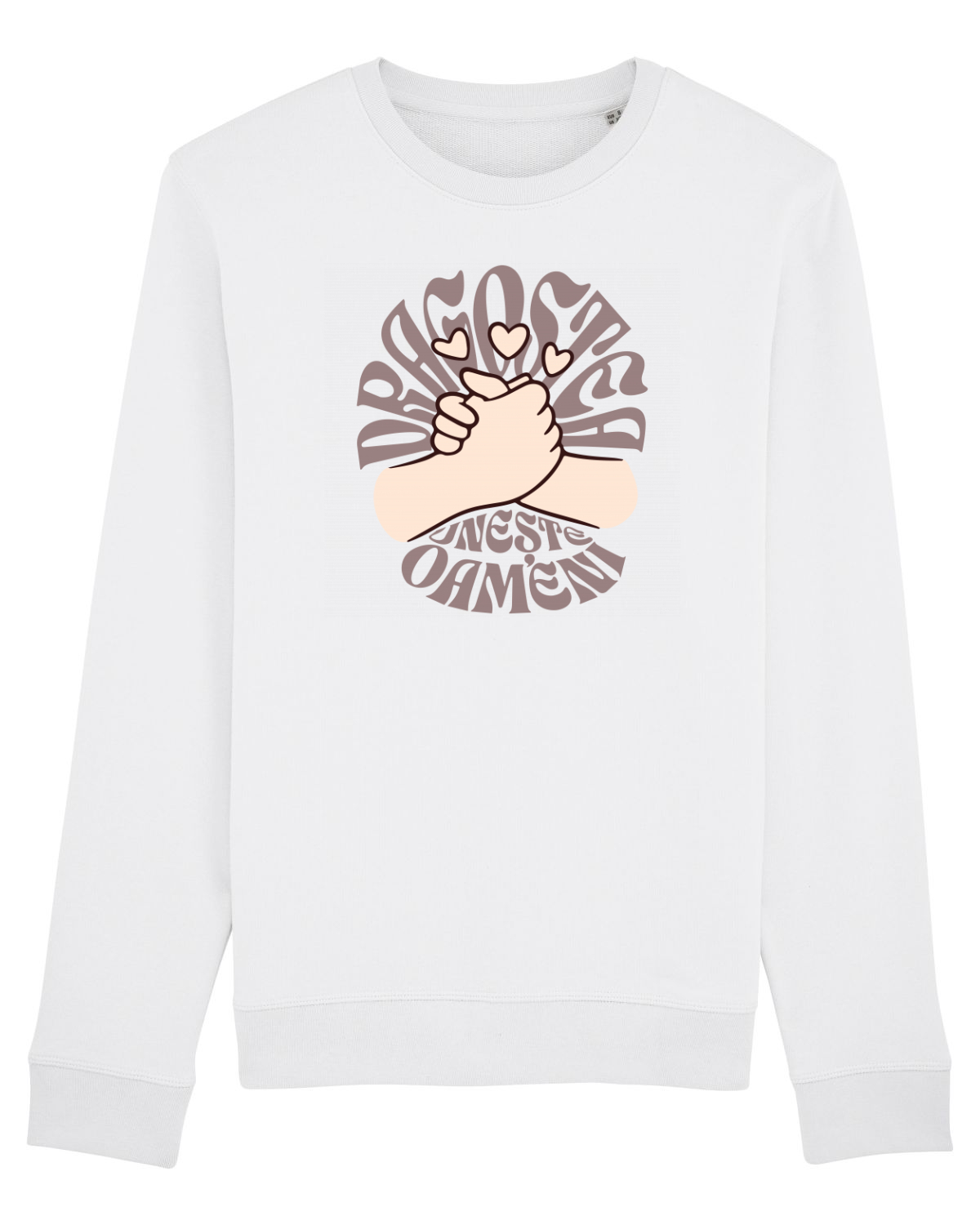 Bluză mânecă lungă Unisex Rise White