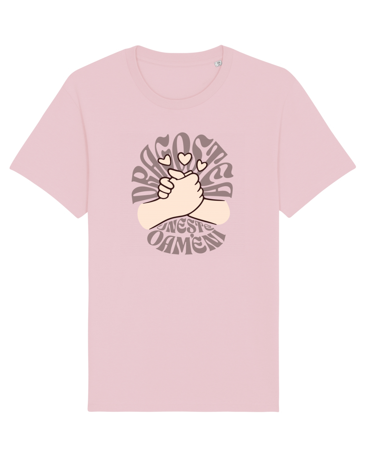 Tricou mânecă scurtă Unisex Rocker Cotton Pink