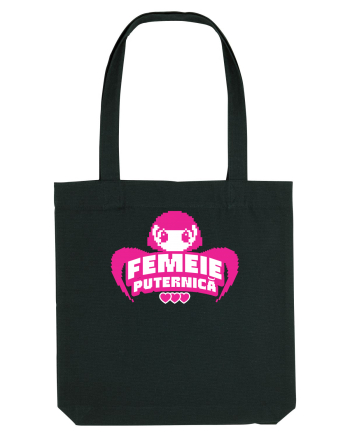 Pixel art Y2K Femeie puternica  Black