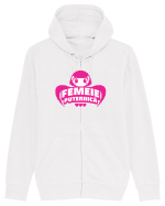 Pixel art Y2K Femeie puternica  Hanorac cu fermoar Unisex Connector