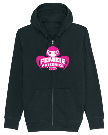 Pixel art Y2K Femeie puternica  Black