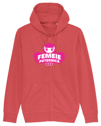 Pixel art Y2K Femeie puternica  Carmine Red