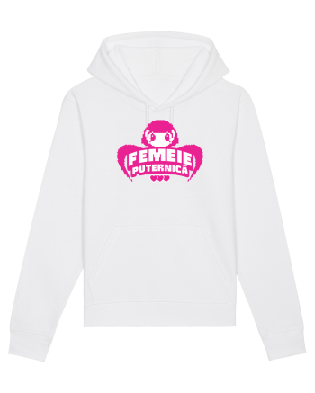 Pixel art Y2K Femeie puternica  White