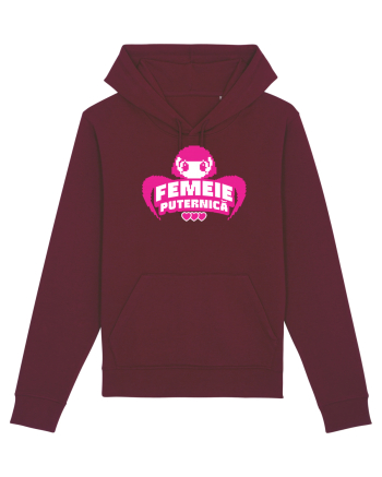 Pixel art Y2K Femeie puternica  Burgundy