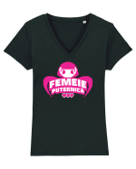 Pixel art Y2K Femeie puternica  Tricou mânecă scurtă guler V Damă Evoker