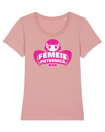Pixel art Y2K Femeie puternica  Canyon Pink