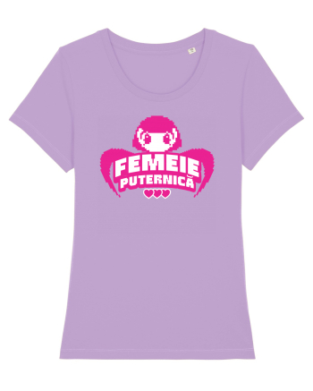 Pixel art Y2K Femeie puternica  Lavender Dawn