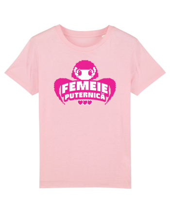Pixel art Y2K Femeie puternica  Cotton Pink