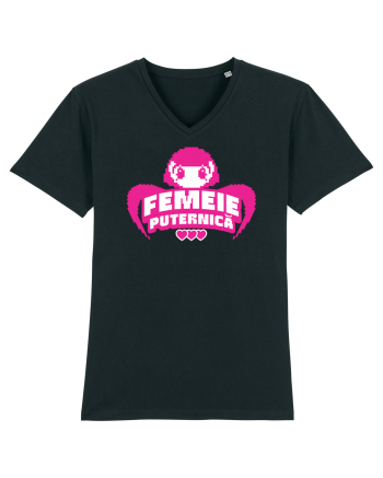 Pixel art Y2K Femeie puternica  Black