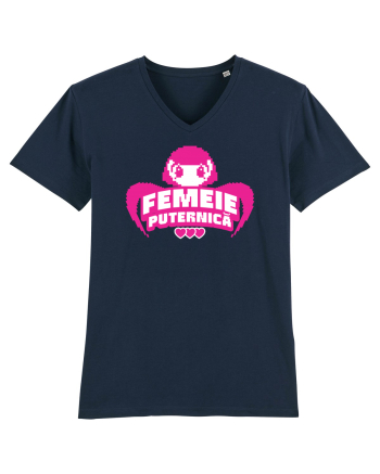 Pixel art Y2K Femeie puternica  French Navy
