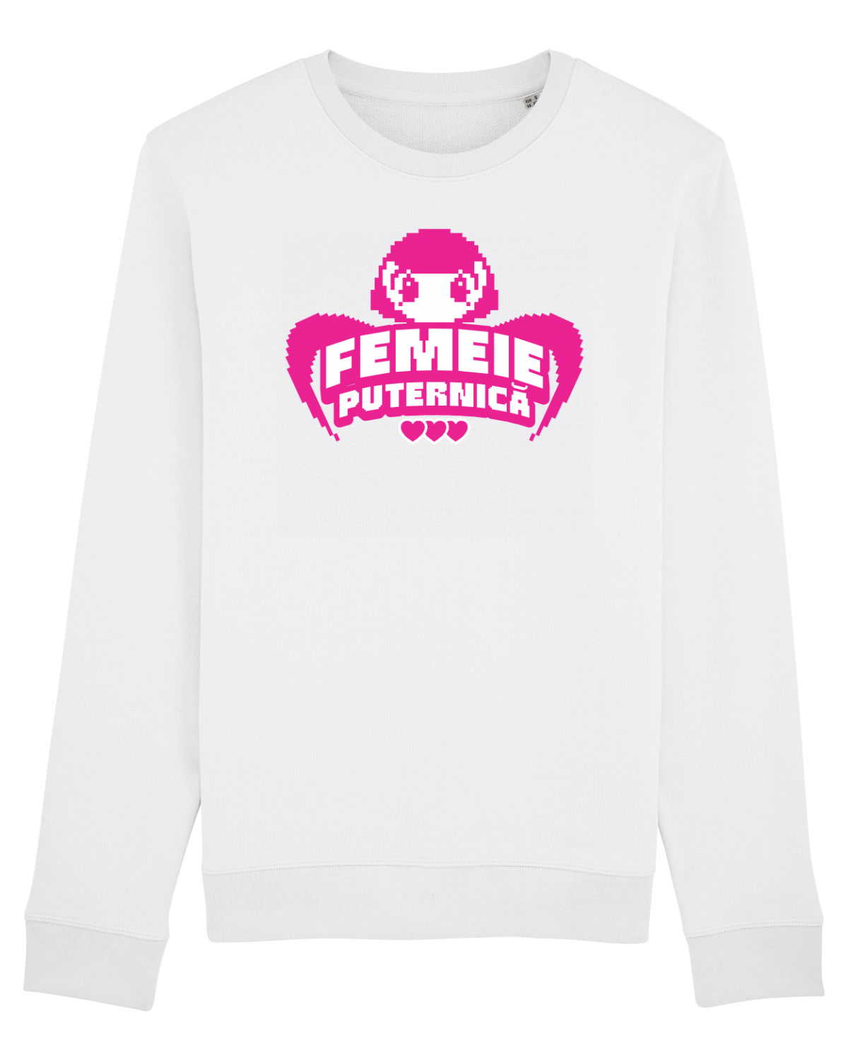 Bluză mânecă lungă Unisex Rise White