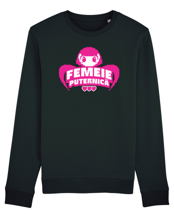 Pixel art Y2K Femeie puternica  Black