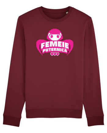 Pixel art Y2K Femeie puternica  Burgundy