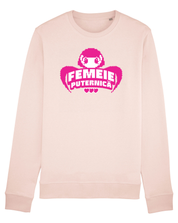 Pixel art Y2K Femeie puternica  Candy Pink