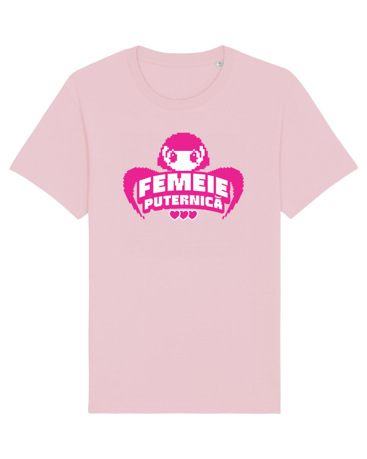 Tricou mânecă scurtă Unisex Rocker Cotton Pink