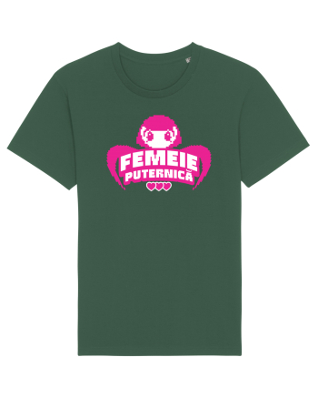 Pixel art Y2K Femeie puternica  Bottle Green