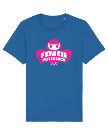 Pixel art Y2K Femeie puternica  Royal Blue