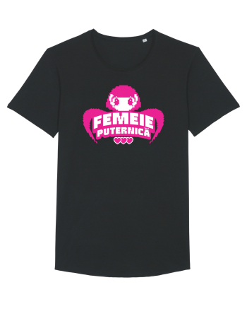 Pixel art Y2K Femeie puternica  Black