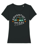 Aventura incepe cu mine Tricou mânecă scurtă guler larg fitted Damă Expresser