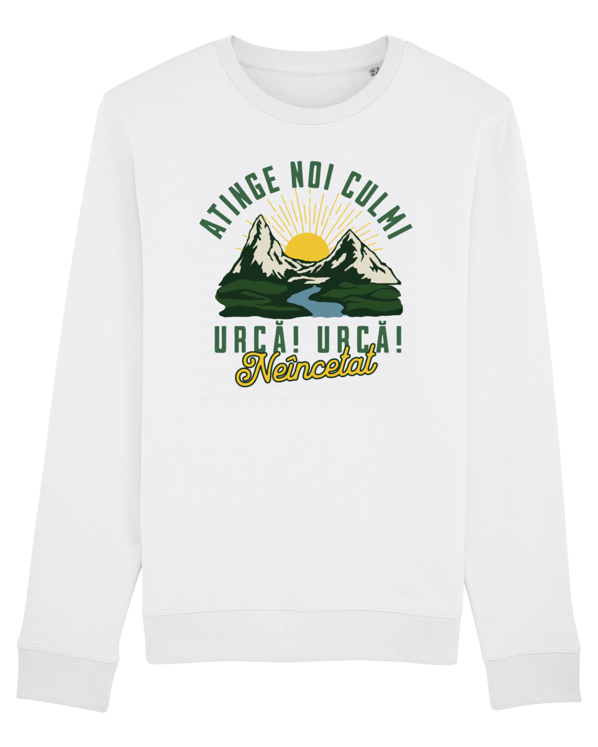 Bluză mânecă lungă Unisex Rise White