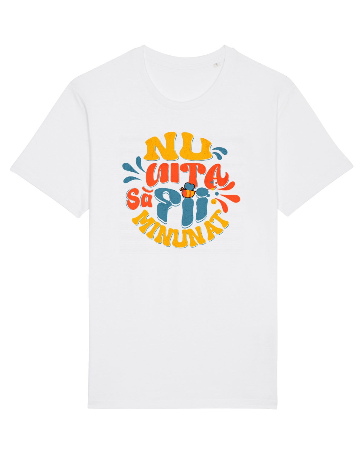 Tricou mânecă scurtă Unisex Rocker White