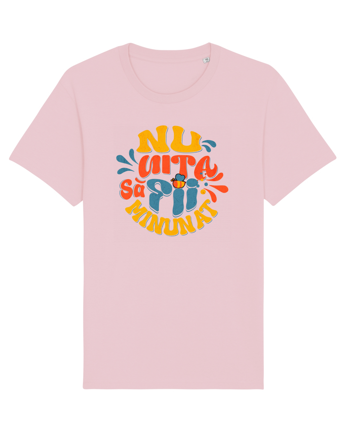 Tricou mânecă scurtă Unisex Rocker Cotton Pink