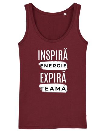 Yoga - inspira energie, expira teama Burgundy