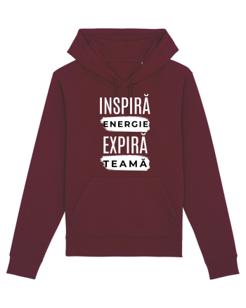 Yoga - inspira energie, expira teama Burgundy